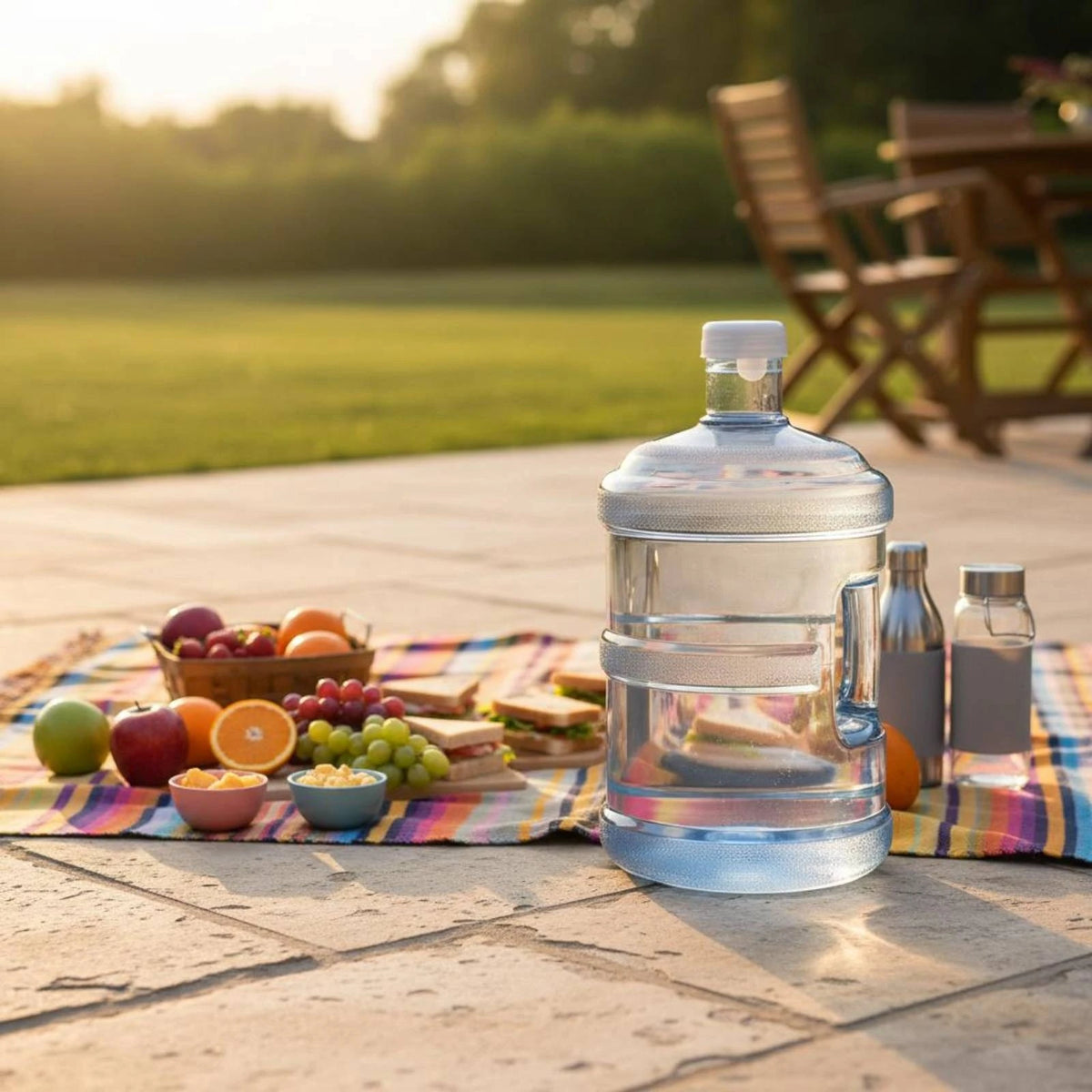 PC Water Dispenser Bottle with Handle – Reusable Large Capacity Water Barrel 5L and 7.5L