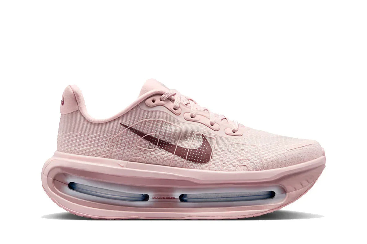 Nike Vomero Premium Particle Rose Burgundy Pink trainers featuring rose pink tones, burgundy accents and a bold running-inspired design
